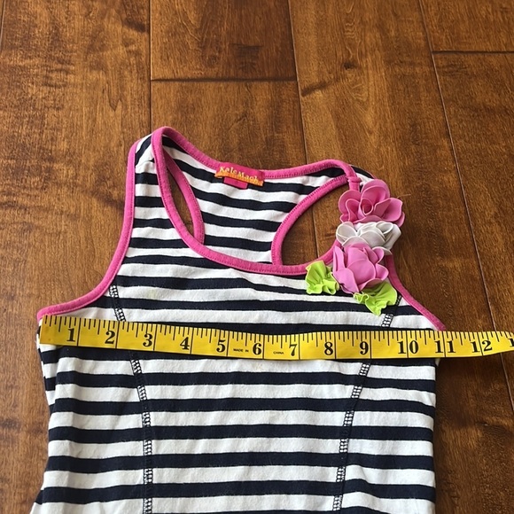 Kate Mack Strips Asymmetrical Sleeveless Dress - Picture 7 of 12